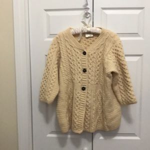 Merino Wool Kilronan Knit Wear Dark Cream XL